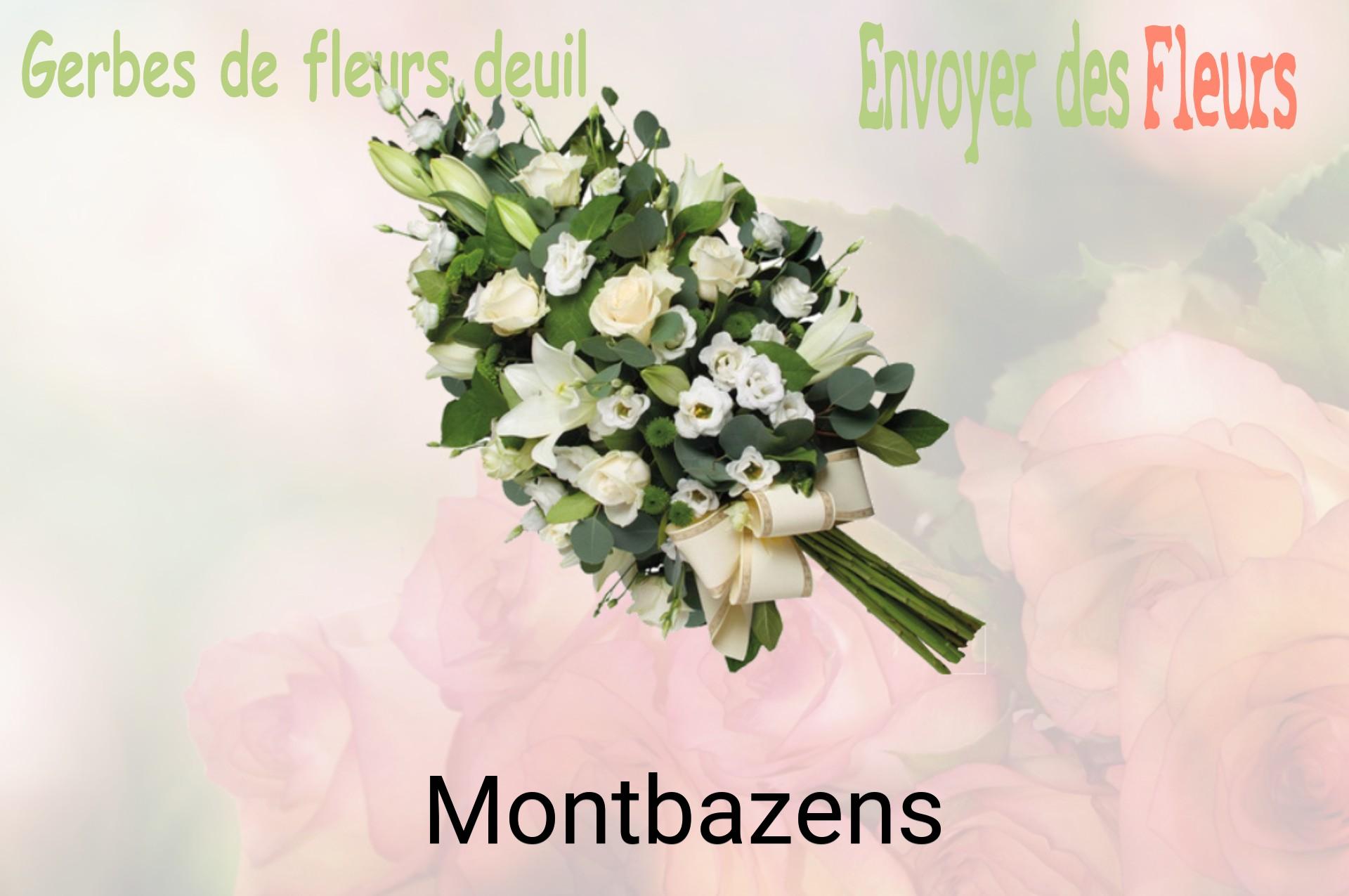 Gerbe de fleurs de deuil livrée à Montbazens